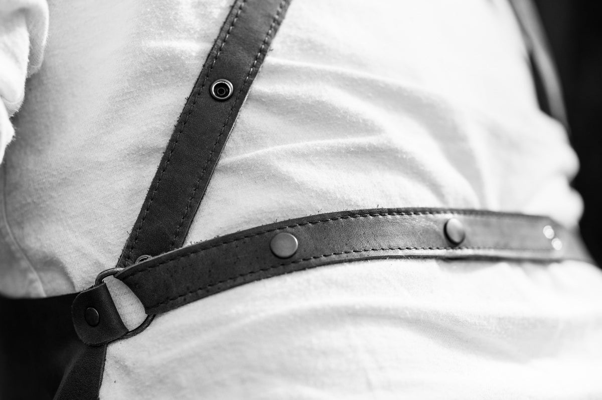 Leder Grillschürze – Stone - LederGlück Manufaktur