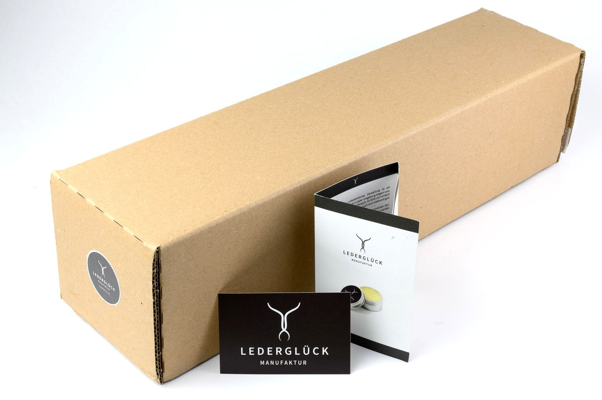 Zugluftstopper DUO – Mocca - LederGlück Manufaktur