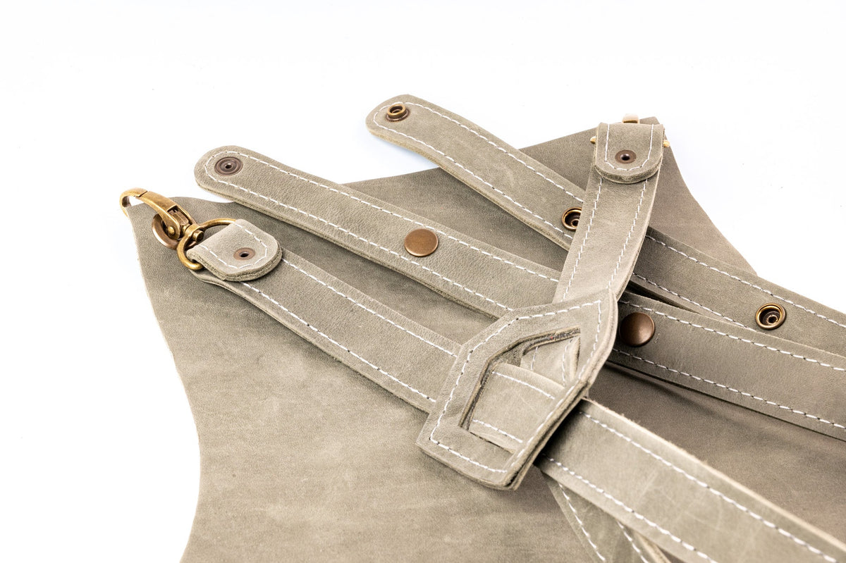 Leder Grillschürze – Camel - LederGlück Manufaktur
