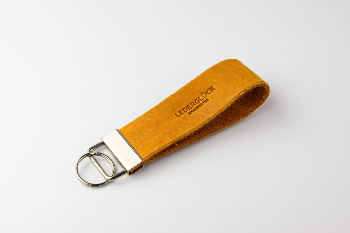 Schlüsselanhänger - Cognac - LederGlück Manufaktur
