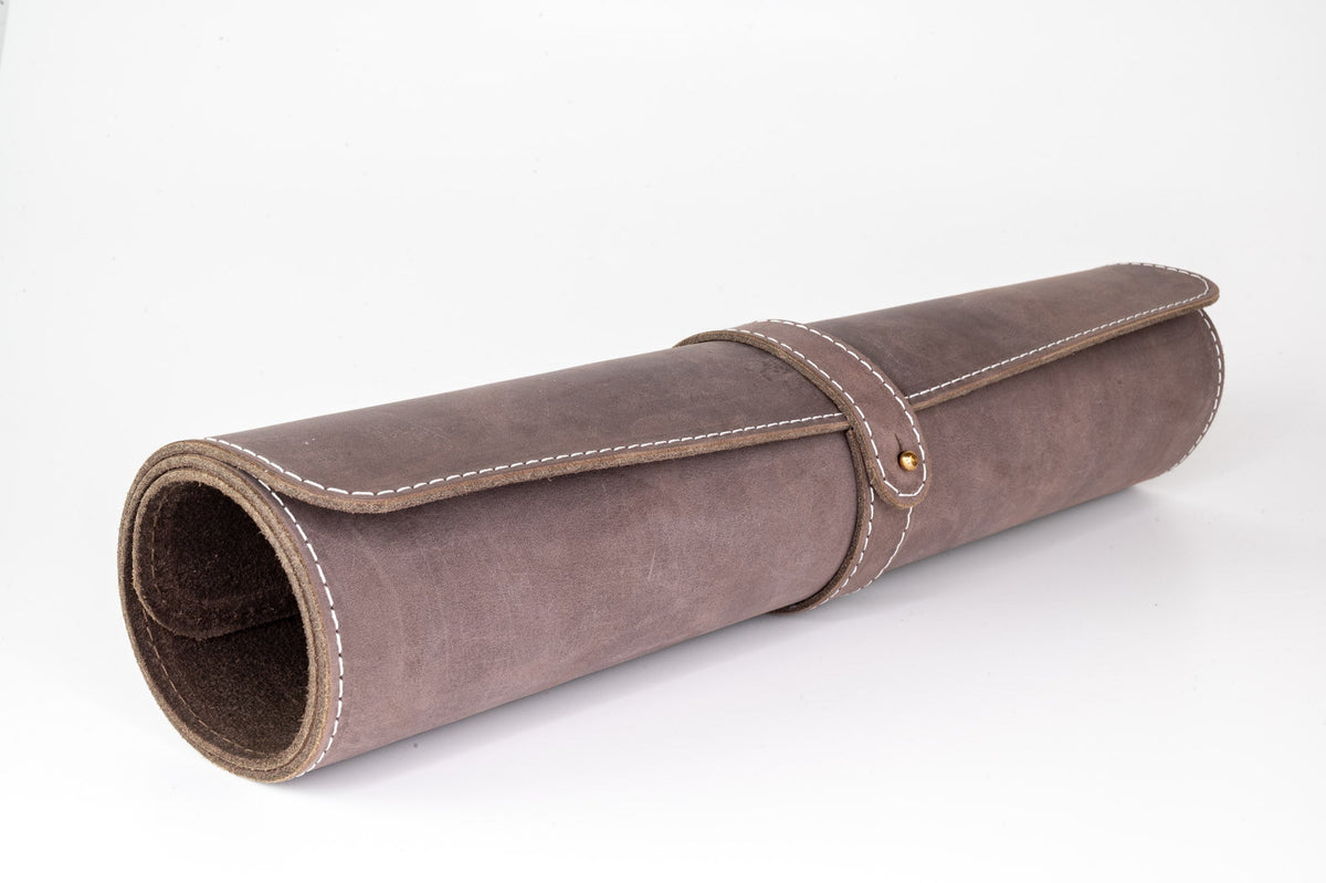 Schreibtischunterlage Leder – Mocca - LederGlück Manufaktur