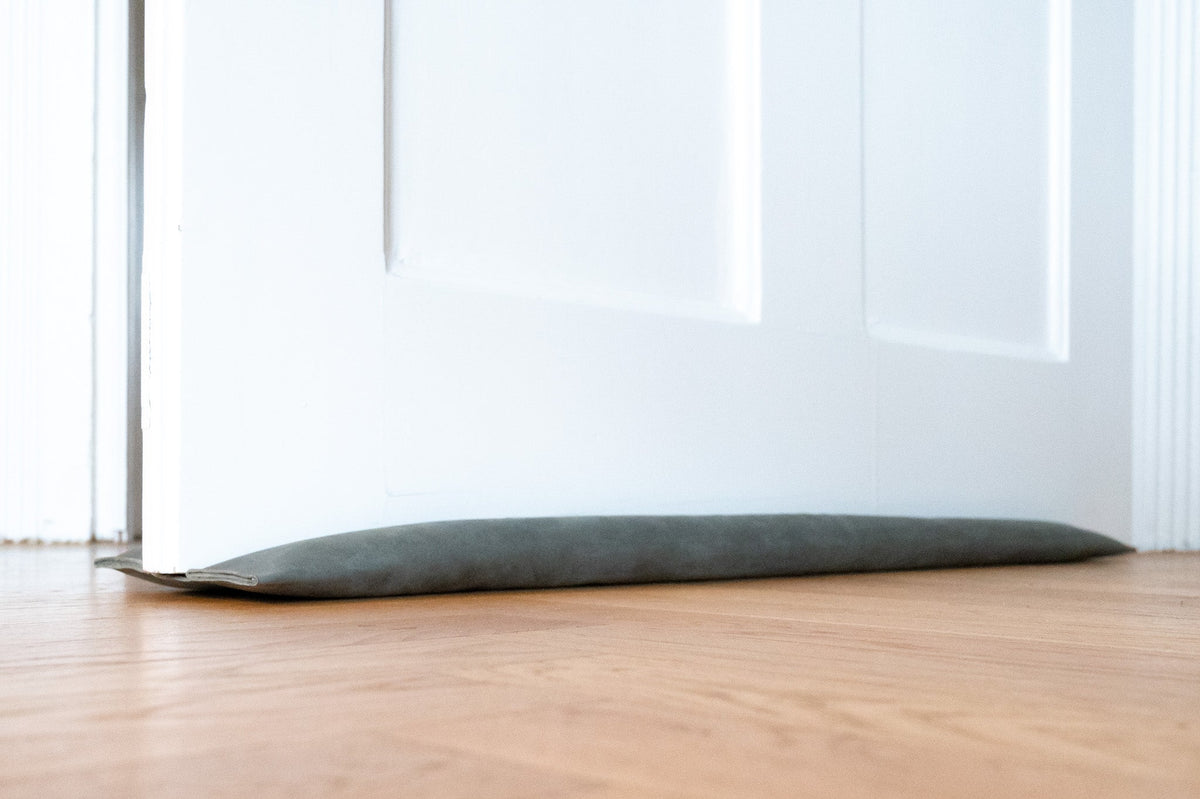 Zugluftstopper DUO – Stone - LederGlück Manufaktur