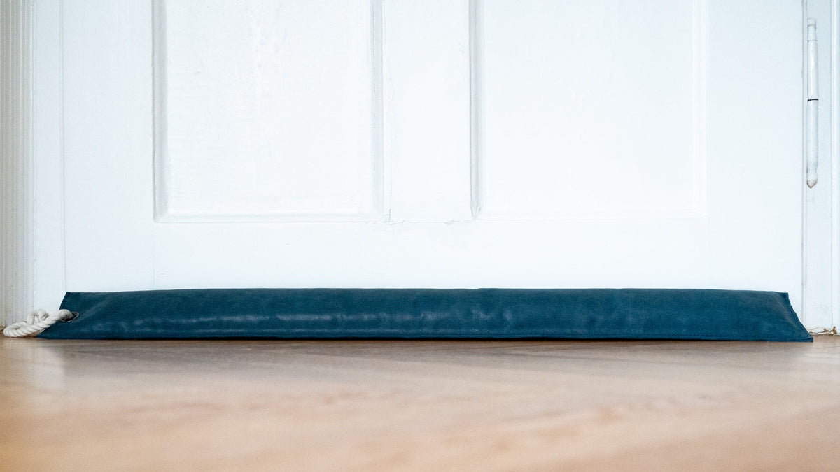 Zugluftstopper UNO – Navy - LederGlück Manufaktur